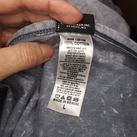 Harley-Davidson Distressed Gray Lace Trimmed T-Shirt - Picture 7 of 8